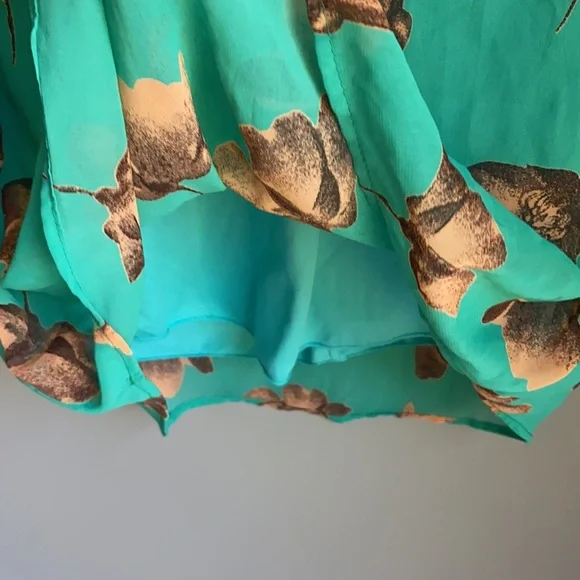 Everly Floral Shift Dress Teal S - Picture 5 of 7